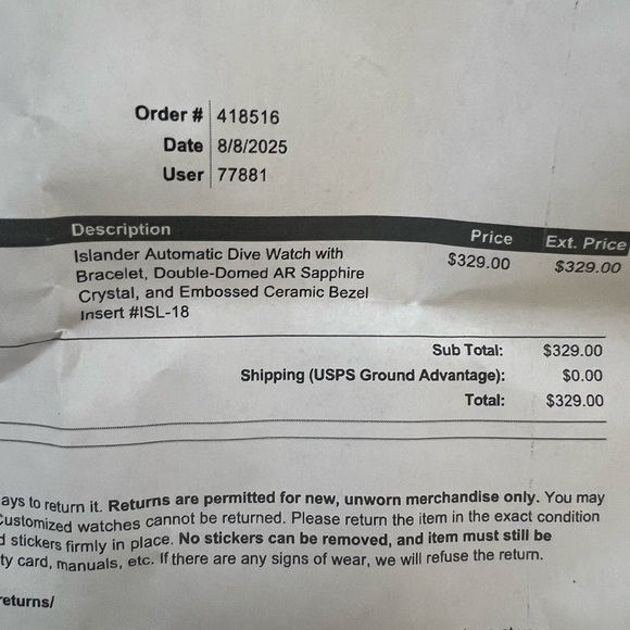 Islander Silver and Blue Watch - Picture 14 of 14